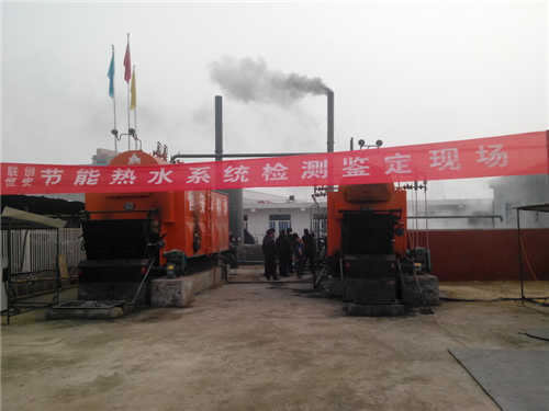 陕西延安2台热水锅炉检测现场